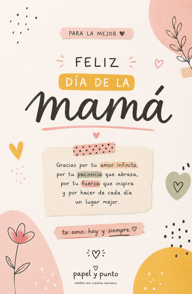Tarjeta Feliz Día de la Mamá